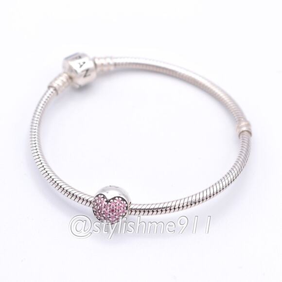 One Authentic PANDORA Love of My Life Clip with Salmon Zirconia - 791053CZS - Picture 6 of 15